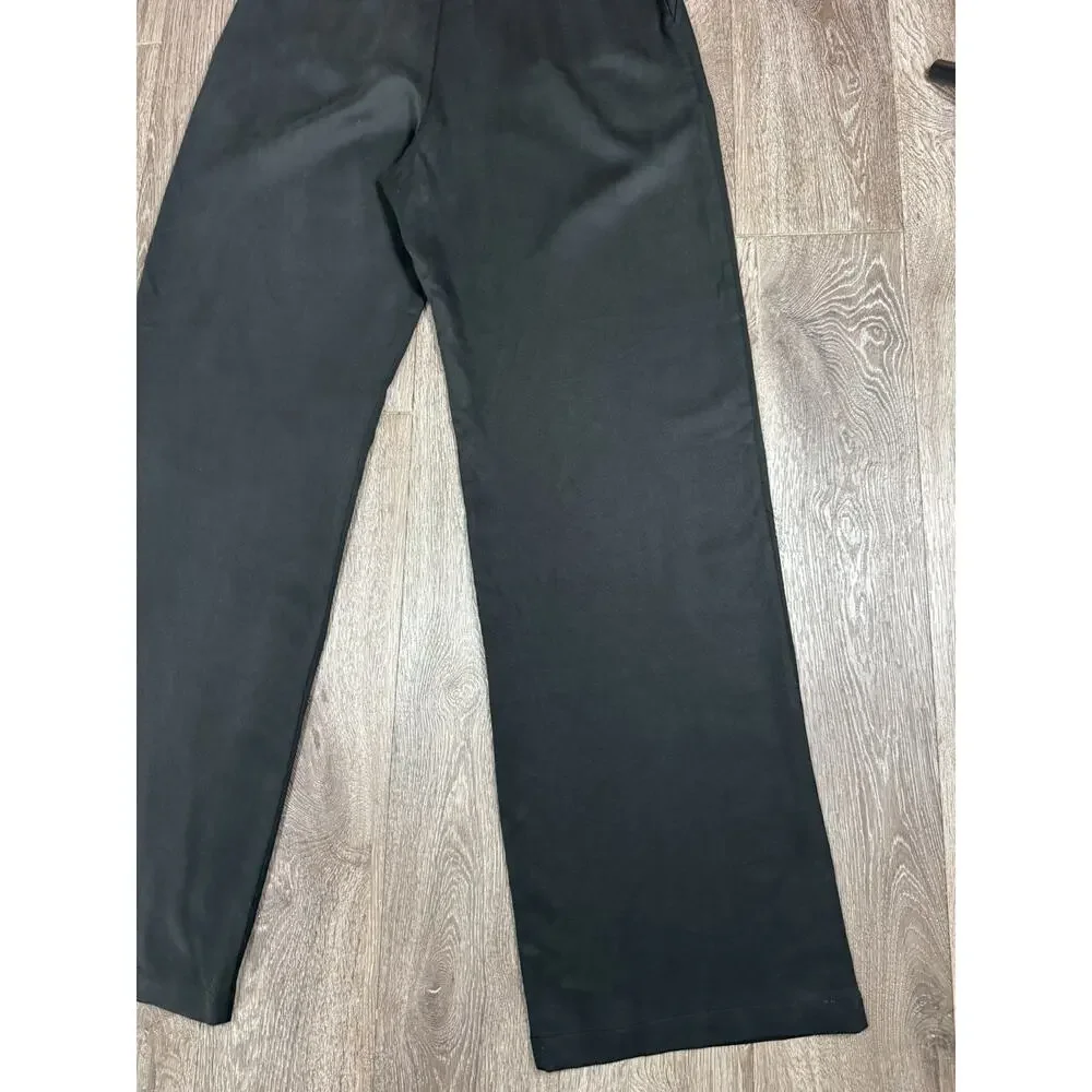 Reformation Black Pleated Relaxed Bottom Flare Pants -Sz 6~ Stylish~ - Picture 15 of 15